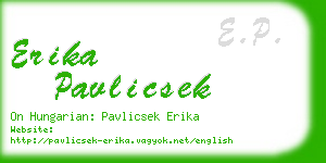 erika pavlicsek business card